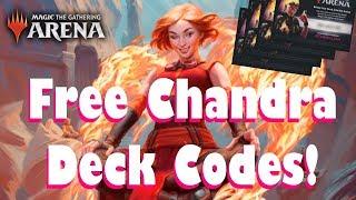 [EVENT OVER]  200,000 FREE CHANDRA PLANESWALKER DECK CODES! | MTG Arena Free Code Tutorial