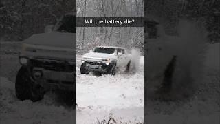 Electric Hummer EV FAIL!?  Snow vs Electric Powered Hummer Review