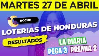 Sorteo 8PM Loto Honduras, La Diaria, Pega 3, Premia 2, Martes 27 de Abril del 2021 | Ganador 