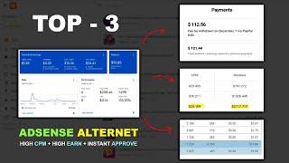 Top 3  Best AdSense Alternative for Blogger 2024 | Instant Approval | High CPM