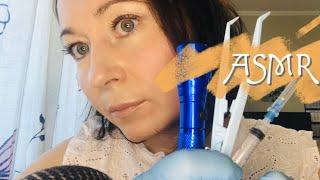 АСМР пластическая операция лица | ASMR PLASTIC SURGERY role play | surgical gloves | фонарик, уколы