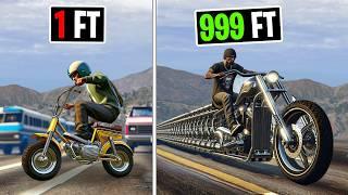 everytime I crash my BIKE gets LONGER... GTA 5