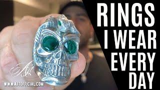 Silver Skull And Lion Rings I Wear Every Day | AJT Jewellery