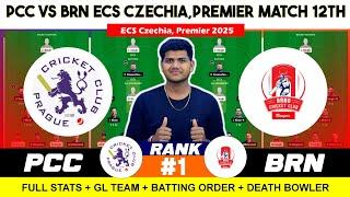 PCC vs BRN Team , PCC vs BRN , Prague CC vs Brno 12TH ECS T10 Czechia Premier