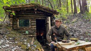 24 hours SOLO in the forest hut / HOME improvement ASMR