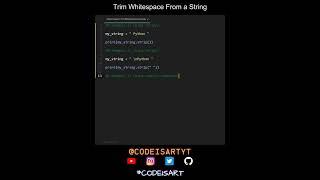 Trim Whitespace From a String in Python | Python Examples | Python Coding Tutorial | PythonInterview