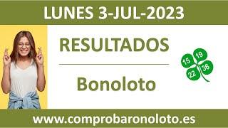 Resultado del sorteo Bonoloto del lunes 3 de julio de 2023