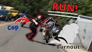 High-School Graduation on Motorcycles | BURNOUTS | Almost Tackled by Cops!