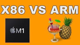 Apple Silicon M1 Mac Mini Native Handbrake Beta1.4 X265 HEVC Video Encoding Speed Test - X86 vs ARM