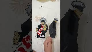 Gojo Satoru Glass Painting #sketch #anime #art #shorts #drawing #jujutsukaisen