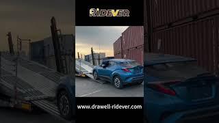 The car is loaded onto the truck and ready to start consignment transportation #shipping  #shorts