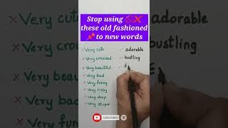 Stopspeaking boring English | instead of very / use these alternative #shorts #vocabulary #english