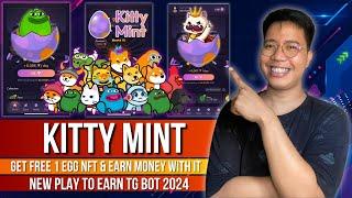 Kitty Mint - Get 1 Free NFT Egg To Earn MemeCoins Per Day | Libre Sumali at Kumita | NEW P2E 2024