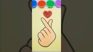 Sand Painting Heart #heart #love #sandart #sandpainting #relaxing #satisfying #coloring #trending