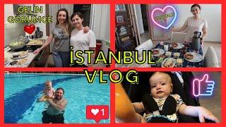 GELİN GÖRÜMCE BULUŞTU  İLK DEFA HAVUZA GİRDİ  İSTANBUL VLOG  WATER GARDEN GÖSTERİSİ 