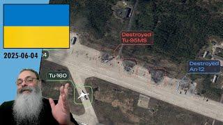 #Ucrânia 2025-06-04: FOTOS e VÍDEOS comprovam DESTRUIÇÃO de 41 AERONAVES