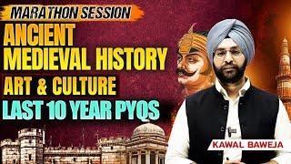  Marathon Session by Kawal Sir | Complete Ancient, Medieval, Art & Culture (AMAC) Prelims PYQs 