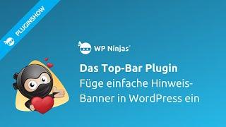 Das WordPress Banner Plugin Top-Bar vorgestellt - so funktioniert es