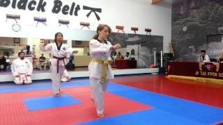 Taegeuk 1   Il Jang Form JK Tae Kwon Do Yellow to Orange Belt Test