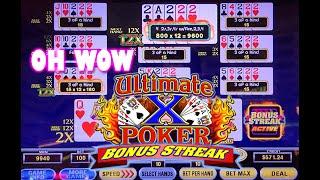  Ultimate X Video Poker Bonus Streak 🃏 12X Royal Flush Quads Max Bet @Wynn Las Vegas Slot Machine