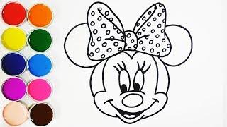 Dibujar y Colorear a Minnie Mouse - Dibujos Para Niños - Learns Colors / FunKeep