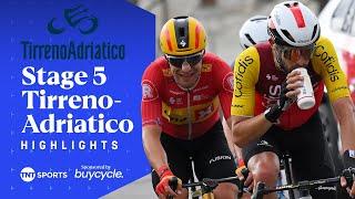 SPRINT TO PODIUM!  | Men's Stage 5 Tirreno-Adriatico 2025 Race Highlights | TNT Sports Cycling