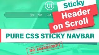 Css Sticky Position | Css Sticky Navbar | Pure Css Sticky Navbar | Navbar fixed top after scrolling