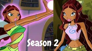 Aisha's outfits in season 2 of Winx Club ‍️