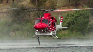 Fire Attack Helicopters in Action at Shannon Lake