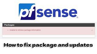 "Unable to retrieve package information" - pfSense