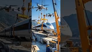 ai Railway Construction via Drones:The Technology of the Future #ai #automobile #military #wildlife