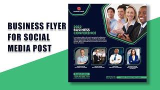 Business Conference Banner Post For Social Media | Business Conference Flyer Design | Flyer Design