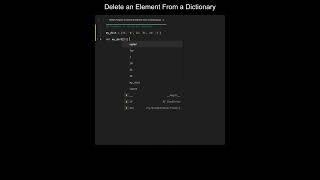 Delete an Element From a Dictionary in Python | Python Examples | Python Coding Tutorial | Interview