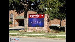 Digital LED Sign at Mount Olive Baptist Church - 16MM 75x155 RGB Full Color