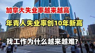 加拿大失业率越来越高，年青人失业率创10年新高，找工作为什么越来越难，年青人怎么找工作？