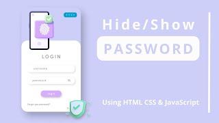 Create a Show/Hide Password Feature with HTML CSS and JavaScript | Web Development Tutorial