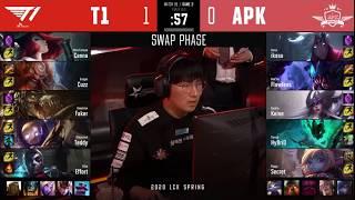 T1 vs APK Game 2 Highlights LCK Spring 2020 W3D4 | By Global Esports