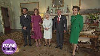 The Queen welcomes King of Jordan and Slovenian President to Buckingham Palace