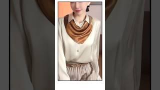 Trending silk scarf with shirt