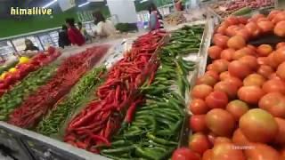 Vegetable and Fruits display system at malaysian supermarket