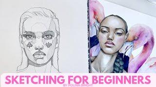 Sketching for beginners by Polina Bright