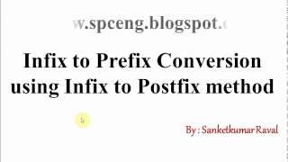 infix to prefix conversion using postfix method