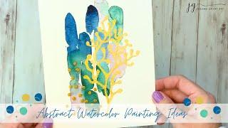 Abstract Watercolor Painting Idea- Embroidered Watercolor