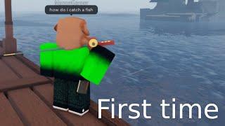 My first time playing Fisch (Roblox) ft. @Chase-kn7ic