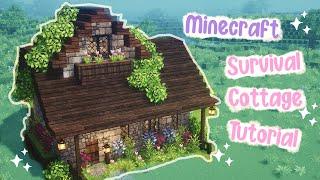 Starter House Tutorial Cottagecore Minecraft Mizunos Cottage Fairy Aesthetic  Easy Survival