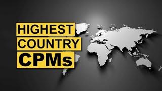 TOP YouTube CPM by Country and their Rates