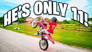 Giving An 11 Year Old My CRF150R | Braap Vlogs