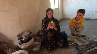 "️ Preparing a Nomadic Breakfast by Zahra Dehzireh for Her Children "