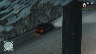 GTA : San Andreas - Down Hill Driving Mount Chilliad in Snow/Winter MOD With Brabus B63S