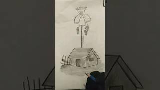 #shorts #scenery drawing #babui pakhir basha #art#viral #shezan art school
